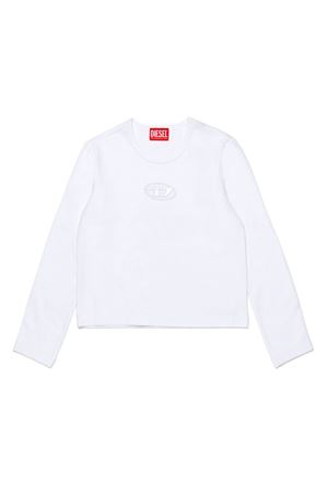 white cotton tshirt DIESEL KIDS | J020380AFAAK100